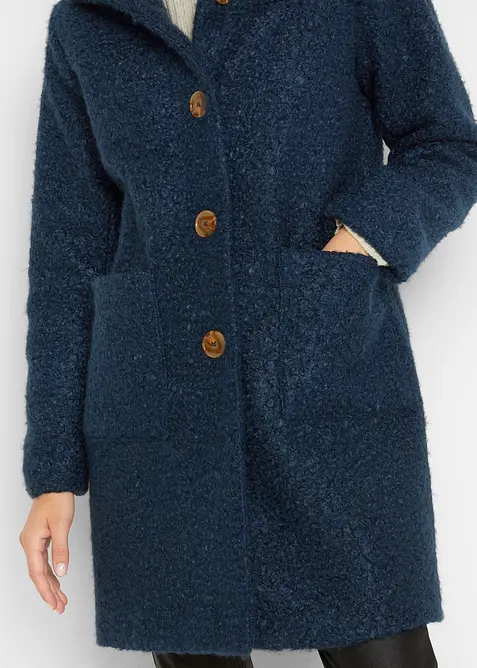 Boucl&eacute;-Mantel mit Taschen, bonprix