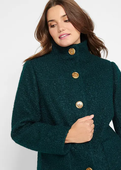 Manteau en boucl&eacute; avec poches, bonprix