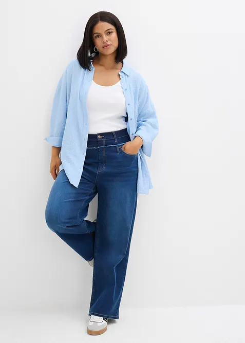 Jean large taille haute, bonprix