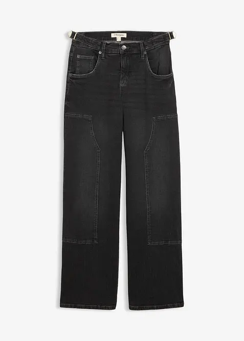 Wide-Leg Jeans Mid Waist, bonprix