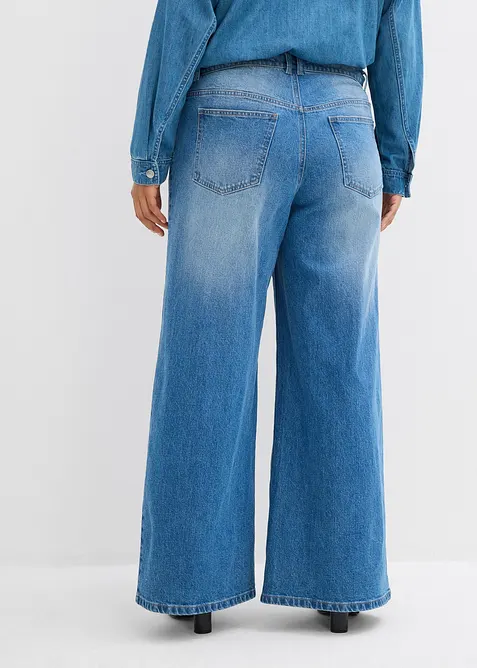 Wide-Leg-Jeans Mid Waist, bonprix