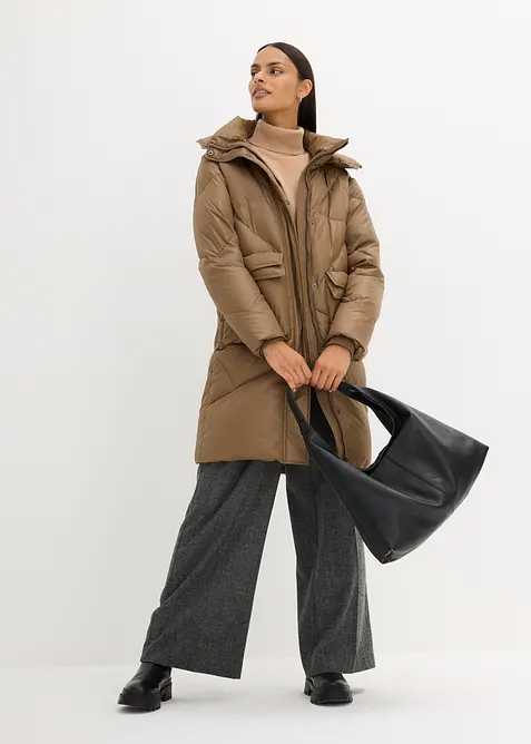 Doudoune longue d&eacute;perlante, bonprix