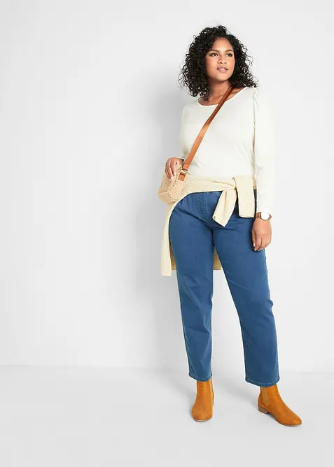 Mom-Jeans Mid Waist, Thermo mit Bequembund, bonprix