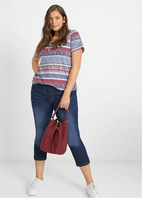 Jean ultra-doux slim, 7/8, bonprix