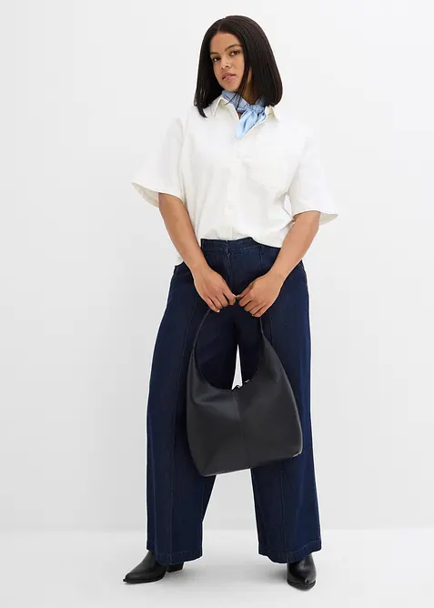 Jean large taille haute, super doux, bonprix