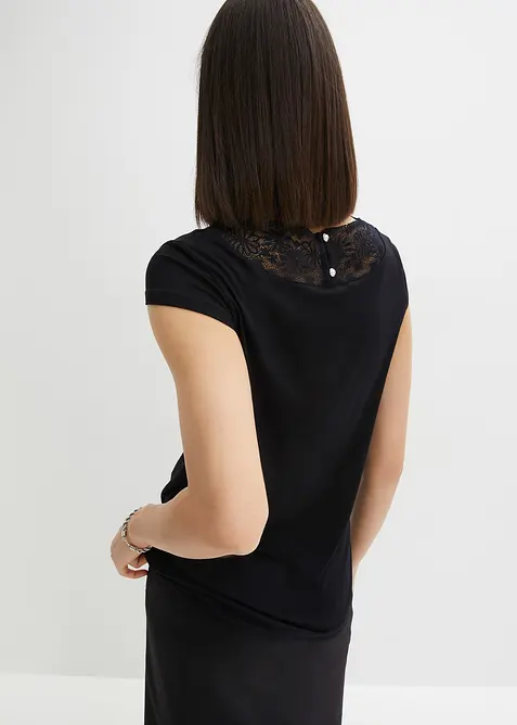 T-shirt avec dentelle, bonprix