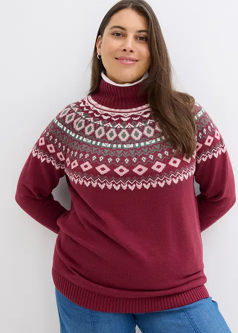 Pull &agrave; col roul&eacute;, bonprix