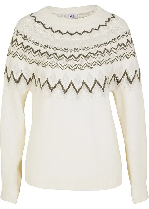 Hochgeschlossener Norweger-Pullover, bonprix