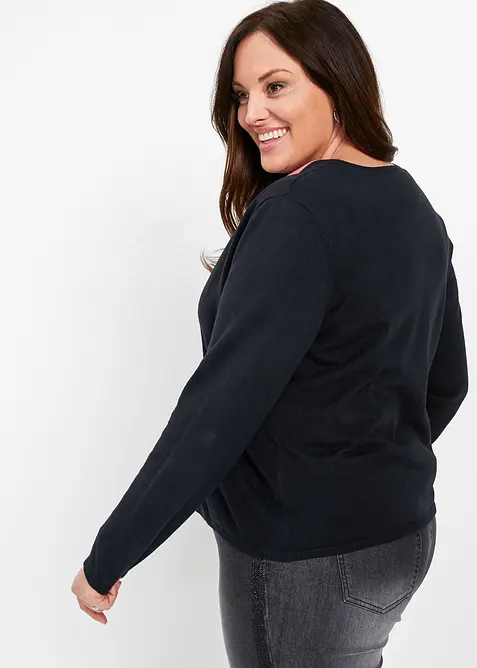 Schlichte Feinstrickjacke, bonprix