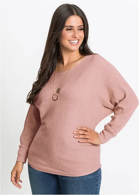 Pull oversize c&ocirc;tel&eacute;, bonprix