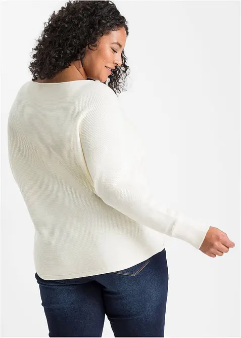 Pull oversize c&ocirc;tel&eacute;, bonprix