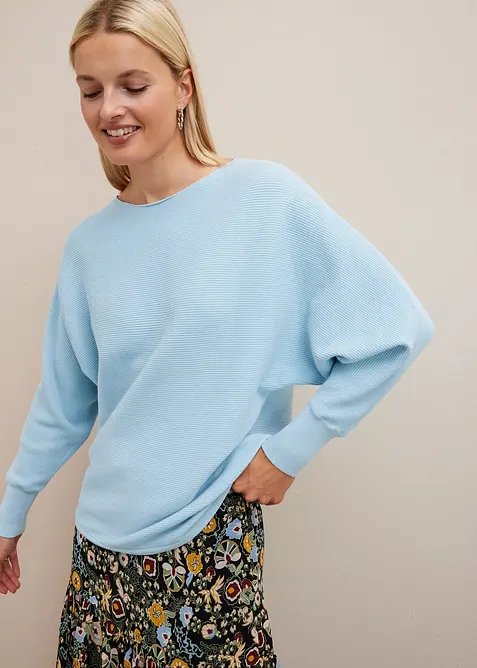 Oversize-Ripp-Pullover, bonprix