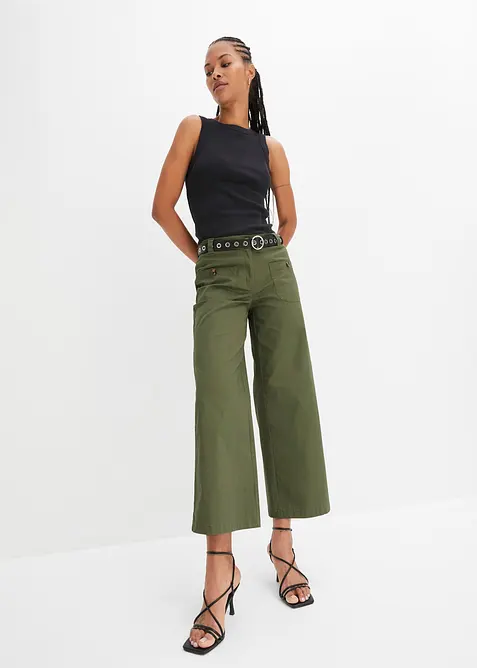 Wide Leg Hose, High Waist, Bequembund, bonprix