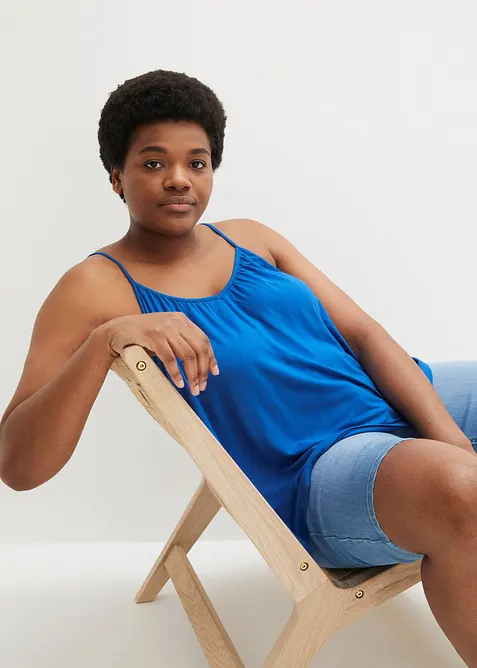 Spaghettitr&auml;ger-Top aus flie&szlig;ender Viskose, bonprix