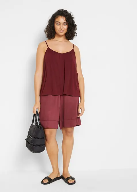 Top &agrave; fines bretelles en viscose fluide, bonprix