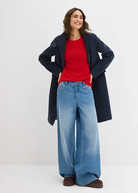 Strick-Pullover mit Rundhals-Ausschnitt, bonprix