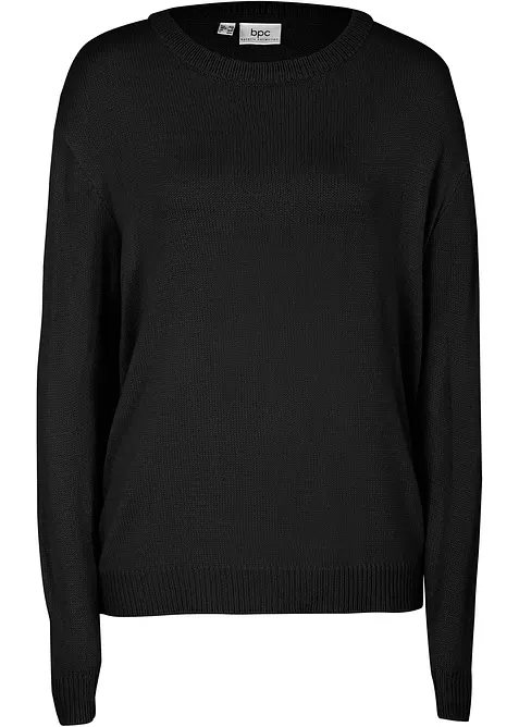 Pull col rond en maille, bonprix