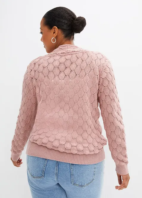 Pull ajour&eacute; style cache-c&oelig;ur, bonprix