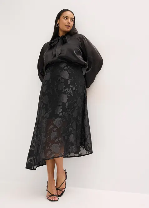 Maxirock mit asymmetrischem Saum, bonprix