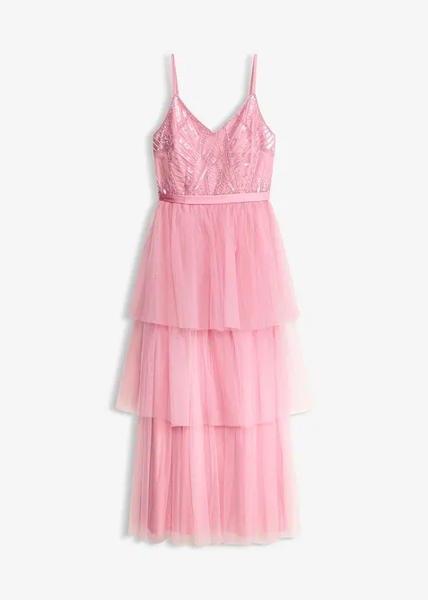 Abendkleid mit Spitze und feinem T&uuml;ll-Rock, bonprix