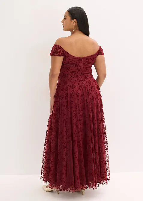 Abendkleid mit bezaubernder Blumenstickerei, bonprix