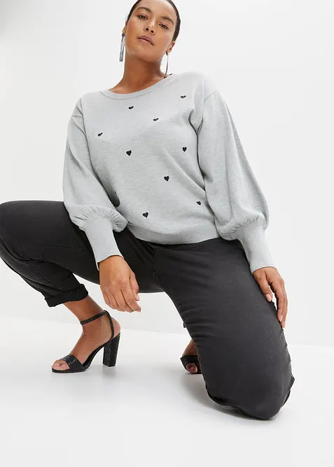 Pull en fine maille de viscose m&eacute;lang&eacute;e, bonprix