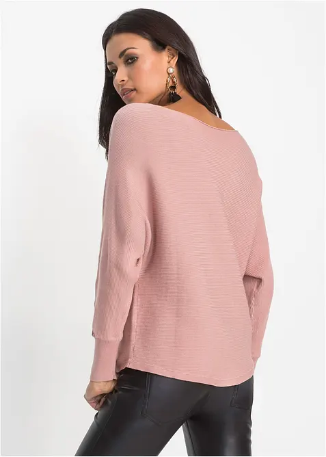 Oversize-Ripp-Pullover, bonprix