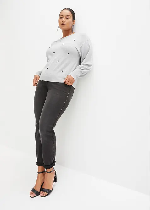 Pull en fine maille de viscose m&eacute;lang&eacute;e, bonprix