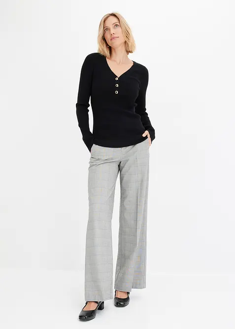 Rippenpullover mit Viskose, bonprix