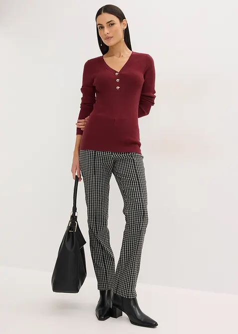 Pull c&ocirc;tel&eacute; en viscose m&eacute;lang&eacute;e, bonprix