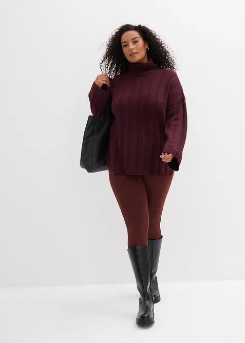 Gerippter Rollkragenpullover, bonprix