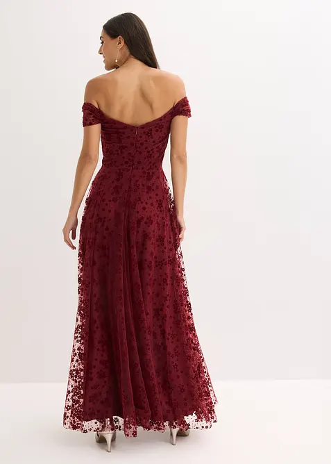 Abendkleid mit bezaubernder Blumenstickerei, bonprix