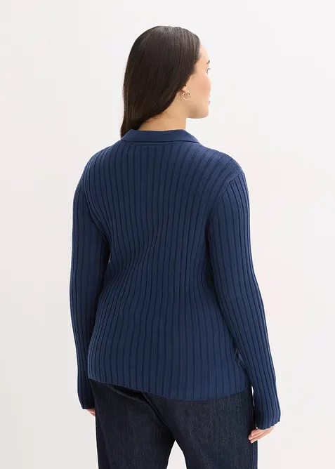 Geripptes Shirt aus flie&szlig;endem Viskose-Mix, bonprix