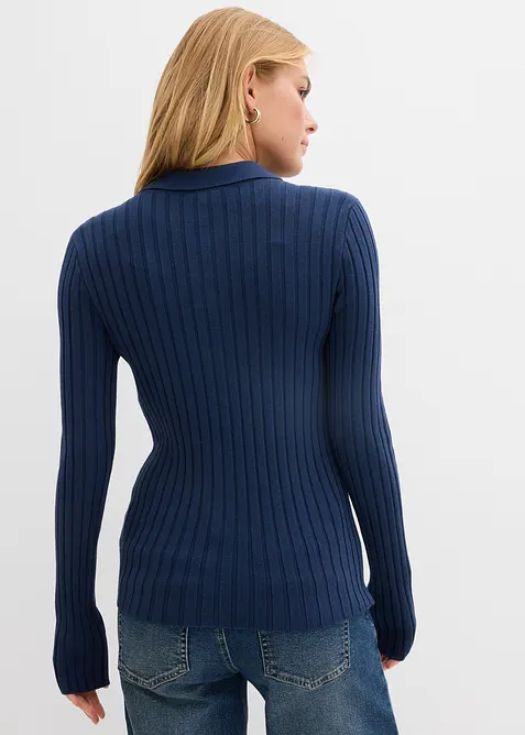 Geripptes Shirt aus flie&szlig;endem Viskose-Mix, bonprix