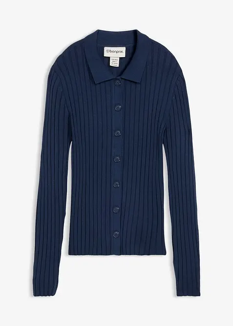 Geripptes Shirt aus flie&szlig;endem Viskose-Mix, bonprix