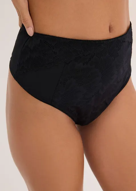 Highwaist String mit zarter Spitze, bonprix