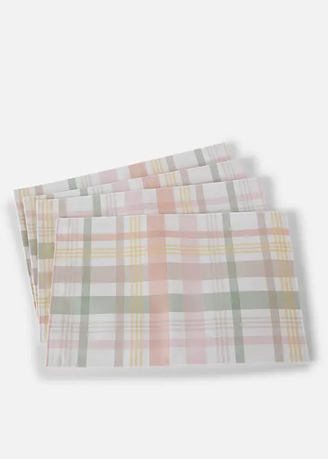 Tischset mit Karo (4er Pack), bonprix