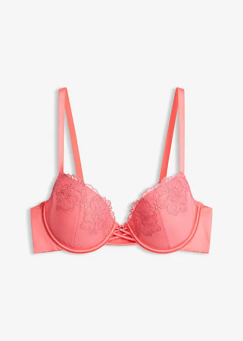 Soutien-gorge &agrave; coques avec dentelle florale, bonprix