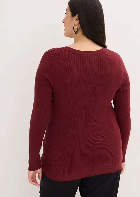 Rippenpullover mit Viskose, bonprix