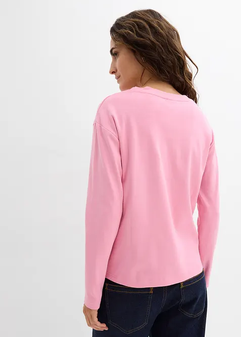 Langarmshirt aus reiner schwerer Bio-Baumwolle, bonprix