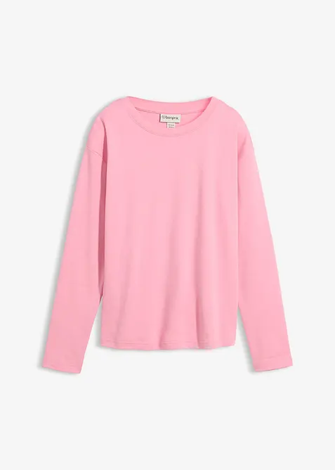 Langarmshirt aus reiner schwerer Bio-Baumwolle, bonprix