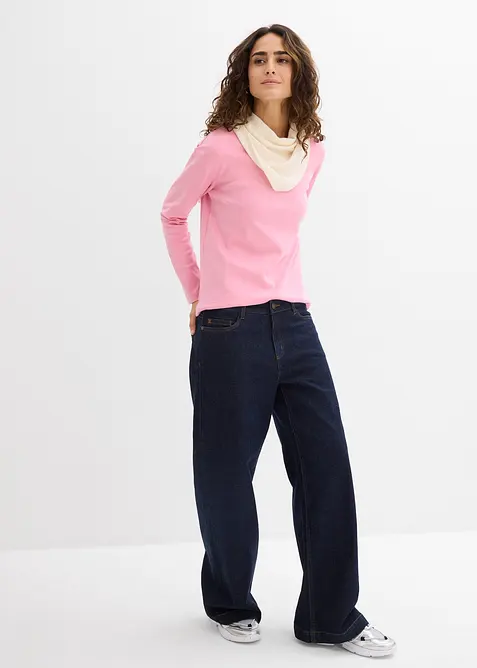 Langarmshirt aus reiner schwerer Bio-Baumwolle, bonprix