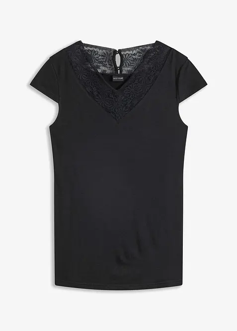 T-shirt avec dentelle, bonprix