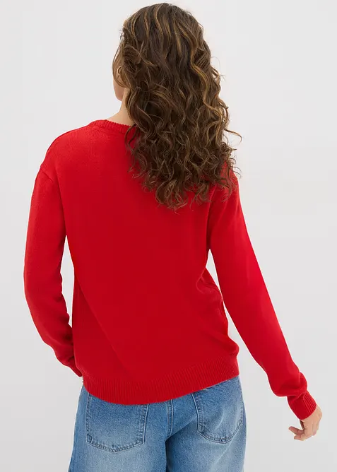 Strick-Pullover mit Rundhals-Ausschnitt, bonprix