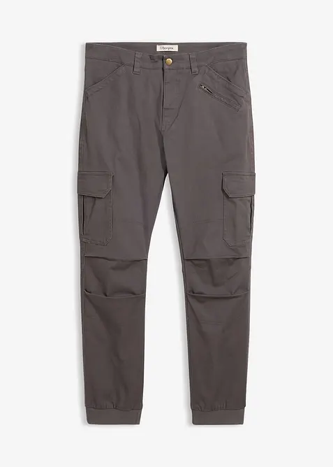 Relaxed Fit Cargohose aus reiner Baumwolle, Tapered, bonprix