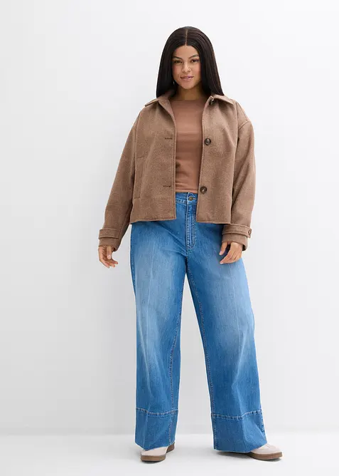 Jean large taille haute, bonprix