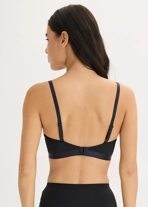 Bralette ohne B&uuml;gel mit transparenten Eins&auml;tzen, bonprix