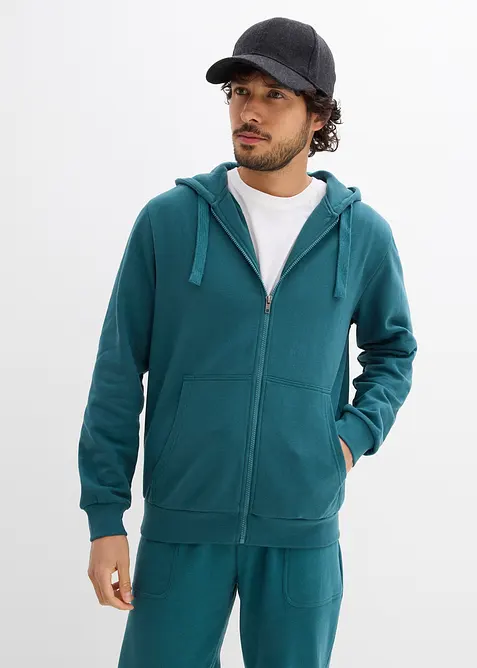 Sweat zipp&eacute; &agrave; capuche, bonprix