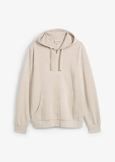 Sweat zipp&eacute; &agrave; capuche, regular, bonprix