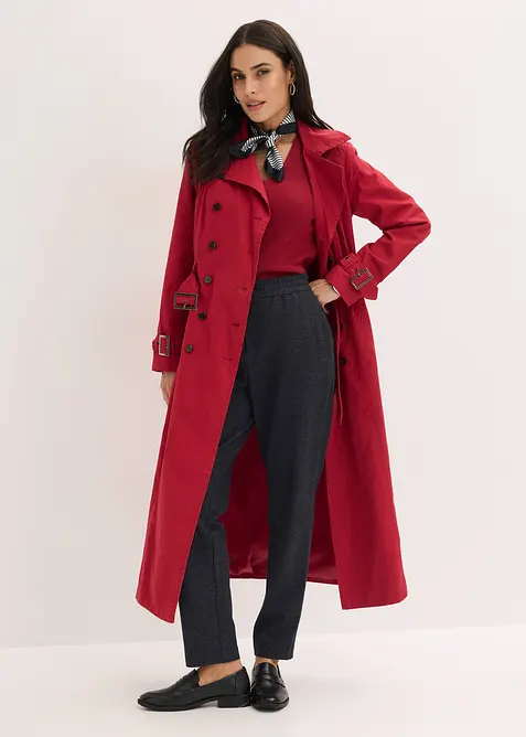Trench-coat long ceintur&eacute; &agrave; la taille, bonprix